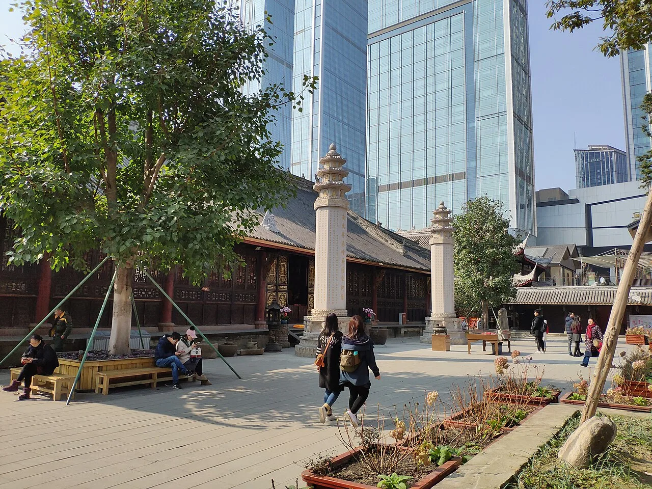 Gudashengci Temple near the Xuanzang Pavillion Chengdu 2019 1 古大圣慈寺玄奘殿的石经