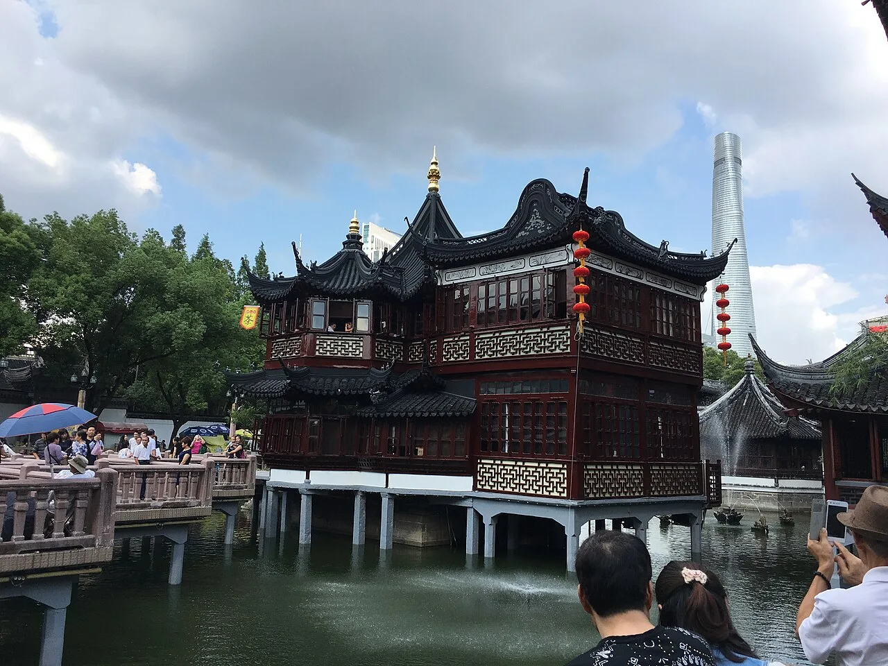 Mid-Lake Pavilion teahouse by the water