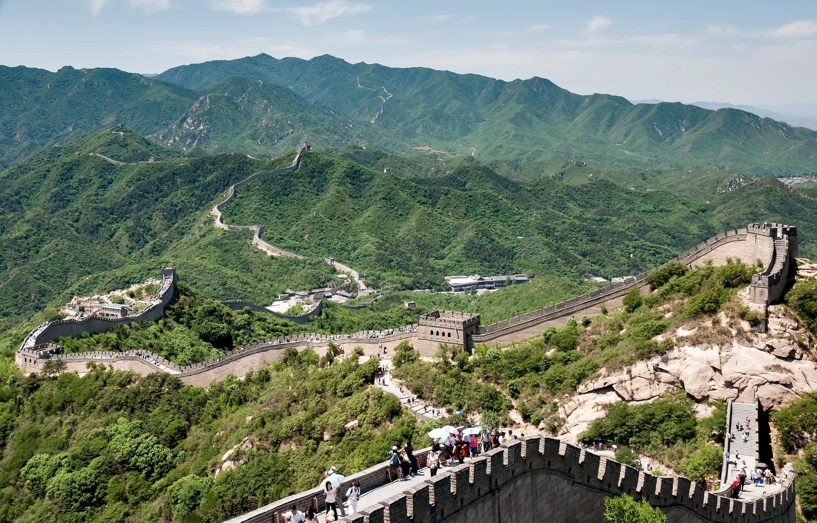 北京八达岭长城城墙实景。
