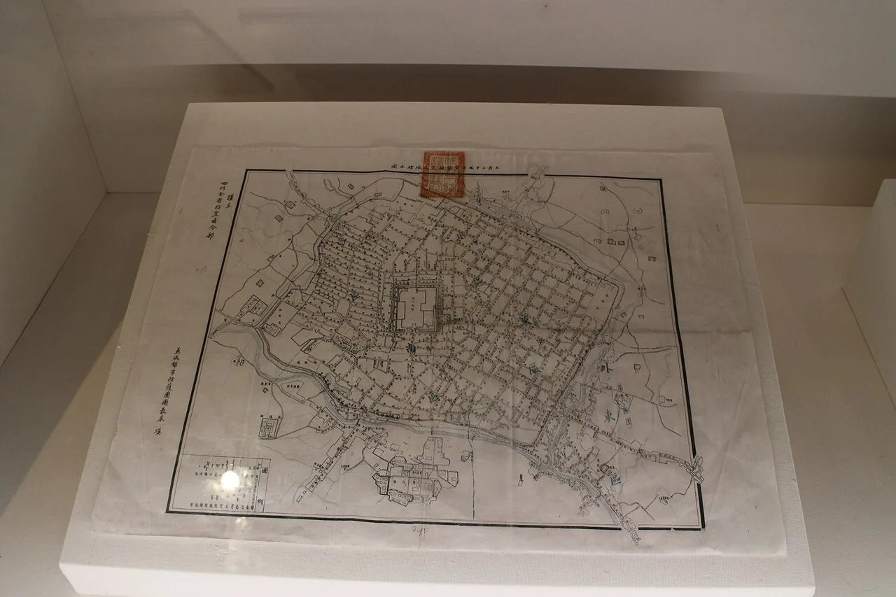 Chengdu map in Chengdu Museum 20260512