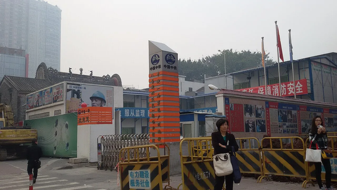 Hualin Temple Station in Guangzhou since Jan. 21st., 2015