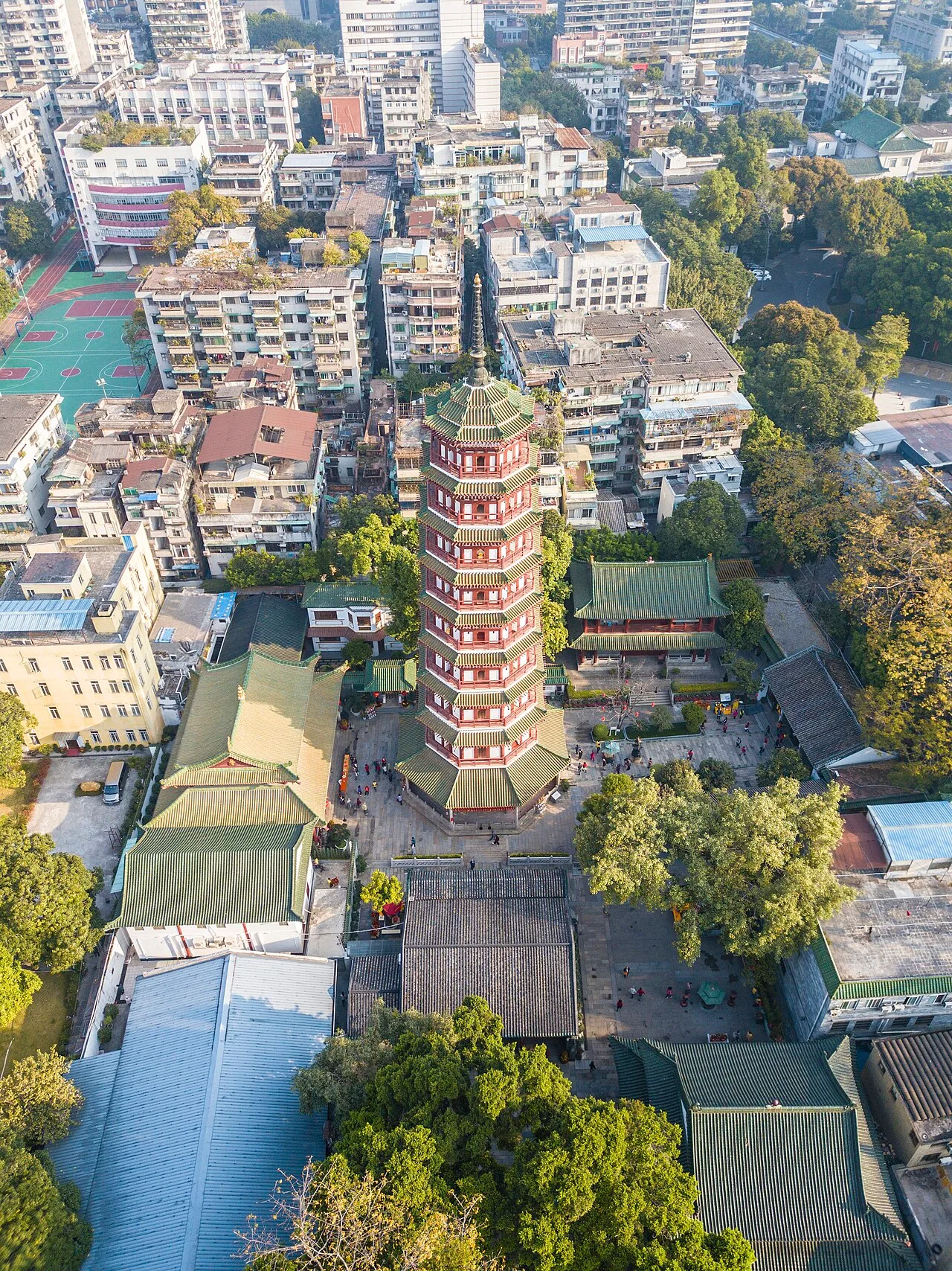 六榕寺塔·六榕寺·廣州·(正南方)