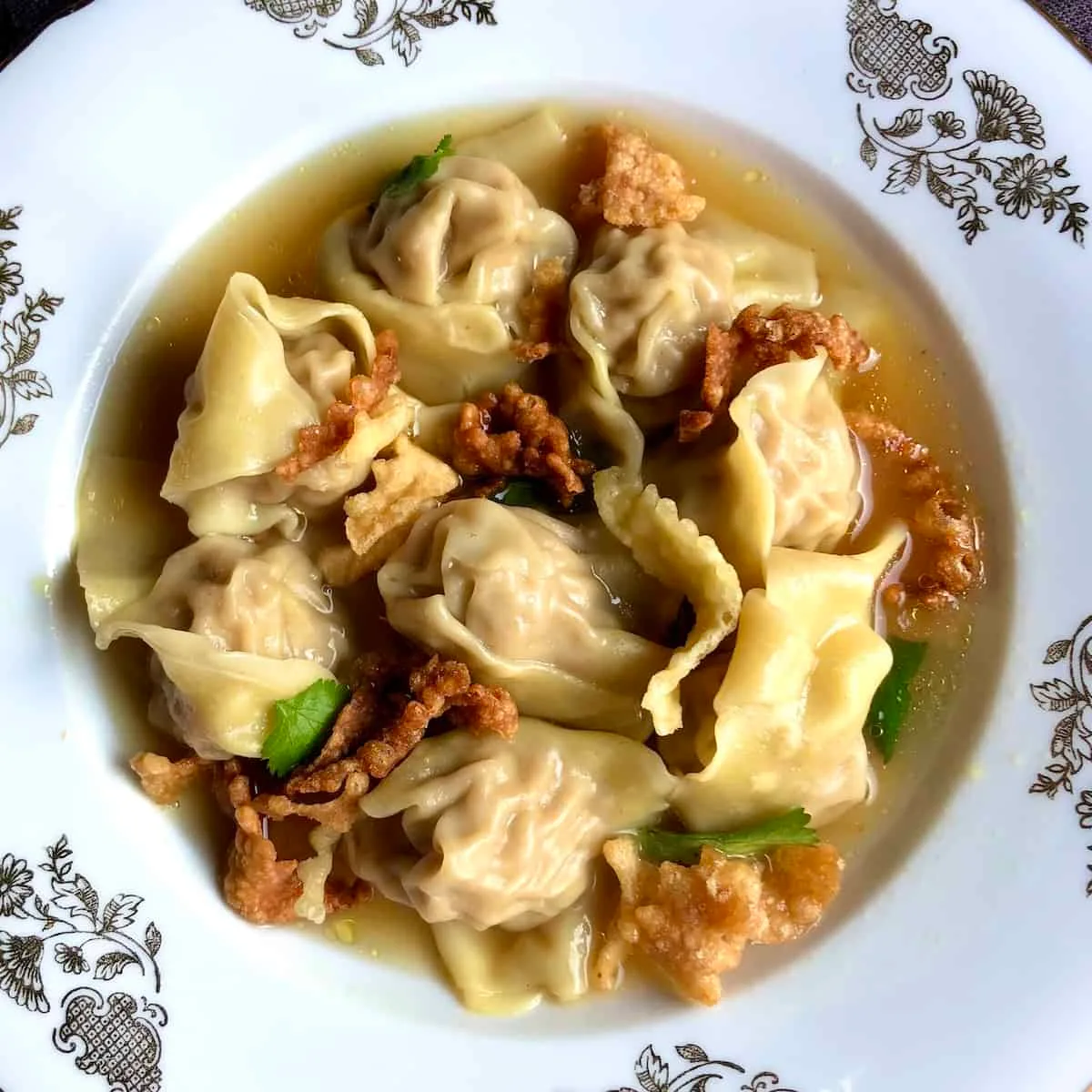 Chilli-oil wontons