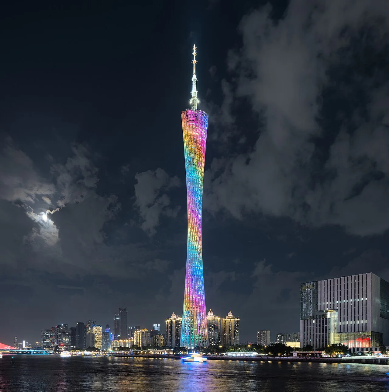 Canton Tower at night Guangzhou 2024