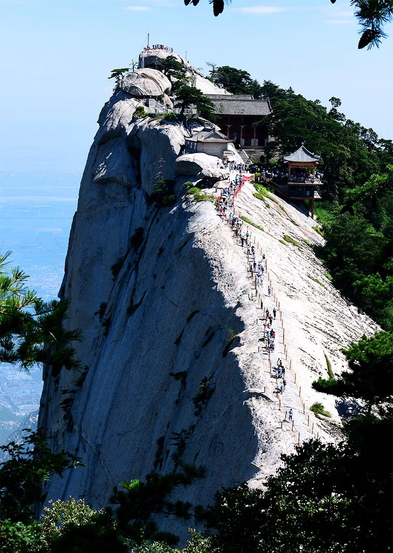 A cliff path on Mount Hua